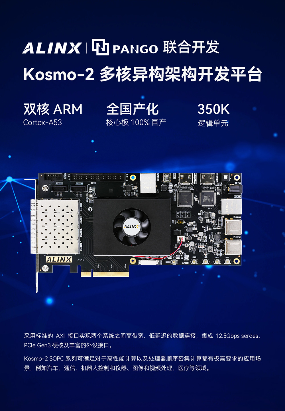 ALINX 聯合紫光同創發布首款國產 Kosmo-2可編程系統平臺 FPGA 開發套件 開發板核心板